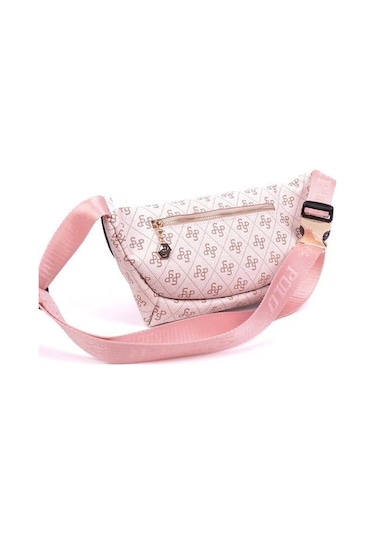 Silver Polo Sp1192 Kadın Bel Çantası Monogram Pembe-somon