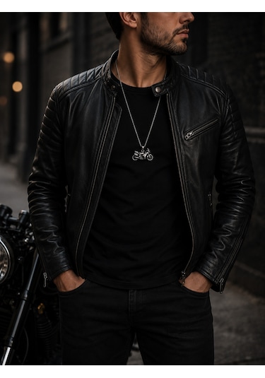 Paslanmaz Çelik Motorcycle Kolye Chopper Motorcu Motosiklet Kolye