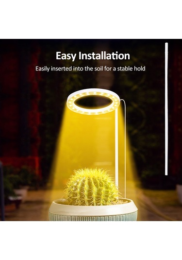 Geeroyoo Pembe Işık Led Bitki Büyüme Lambası, Usb Güçlü, 5 Kademeli Parlaklık, 20 Led, 8h/12h/16h Zamanlayıcı Diğer