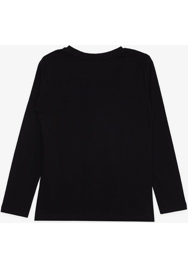 Breeze Girls & Boys Atatürk Baskılı Uzun Kollu Tişört 5-9 Yaş, Siyah-siyah Siyah