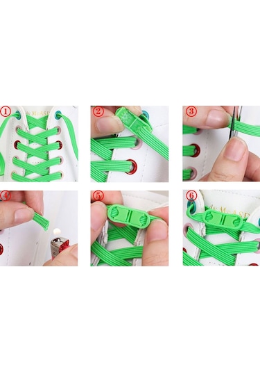 İpekbazaar Takbırak Lastikli Ayakkabı Bağcığı - Beyaz