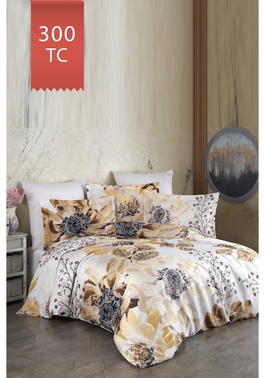 Varol Royal Saten Tek Kişilik 300tc Nevresim Takımı - Victoria Çok Renkli