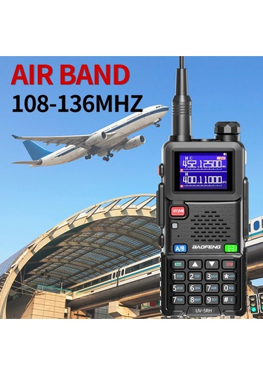 Uv 5rh 10w Hava Bantı Telsiz Uzun Menzilli Kablosuz İletişim Cihazı