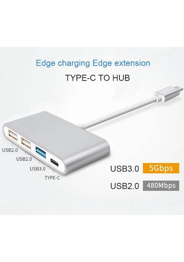 Type-C 3.1 Usb Hub - Usb C to 2xUsb 2.0 , Usb 3.0 Çoklayıcı