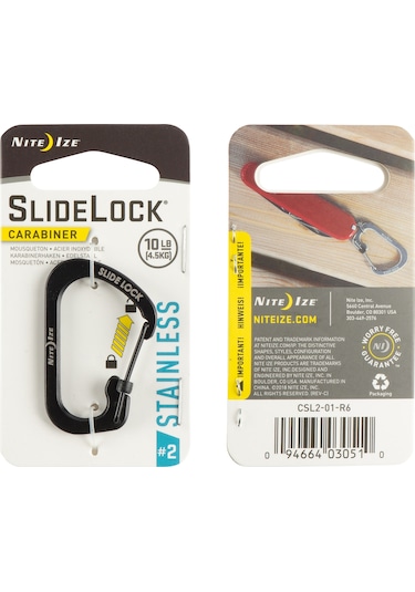 Nite Ize Slidelock Paslanmaz Çelik Karabina 2 Çok Renkli