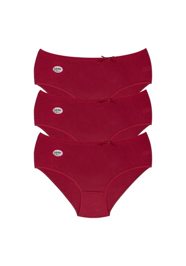 Dondeza 3'Lü Bambu  L / Xl Beden Bordo 18 Kadın Külot Bordo