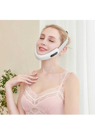Artfulabode Yüz V-yüz Ve Terapi Sıkılaştırma Şekillendirici Mikroakım, Masaj Led Isıtmalı Geeroyoo Cihazı: Beyaz Pz Beyaz