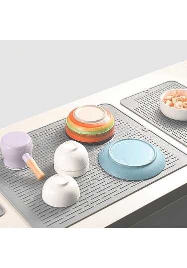 Suntek Magideal Silikon Kuru Hızlı Lavabo Mat Kurutma-paspas-beyaz-45 40 0.5cm