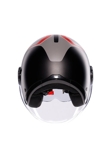 Agv Eteres Scaglıerı Matt Frey Açık Kask Kırmızı Siyah