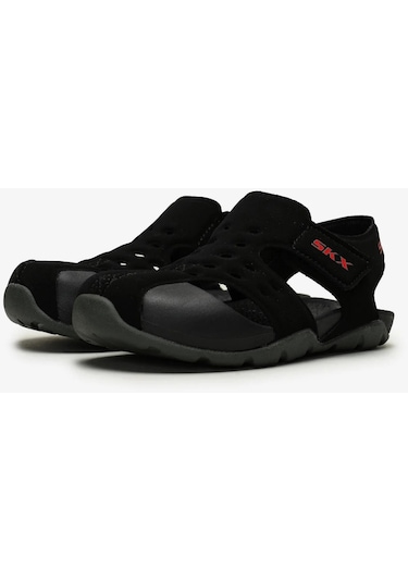 Skechers 92330l Bkcc Side Wave Çocuk Siyah Sandalet Siyah