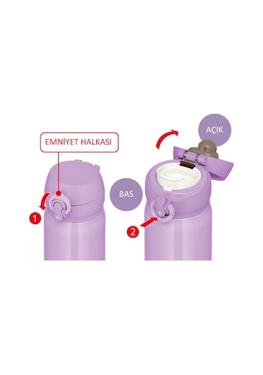 Thermos Ultralight Mug 0.35l Lavander Klasik Termos Jnl-350-198475 Mor Jnl-350-198475