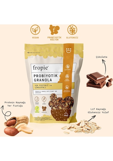 Fropie Probiyotik Granola - Yer Fıstığı & Çikolata 200 G
