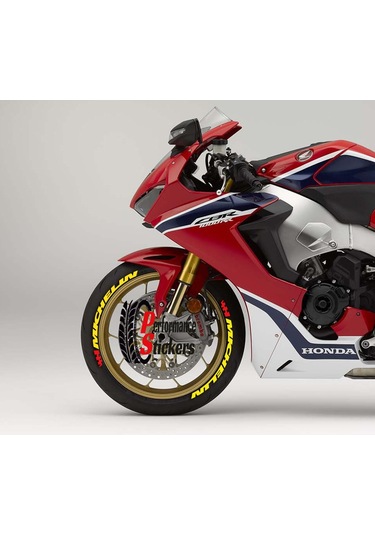 Michelin Motorsiklet Lastik Yazısı Sticker 8 Adet Sarı