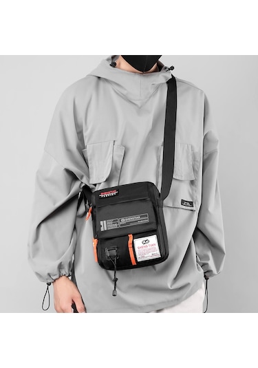 Sheng Tian Oxford Unisex Askılı Çanta Mavi Mavi - Siyah
