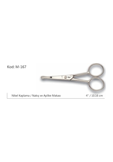 Rose Europe Aplike Ve Nakış Makası Kıvrık Küt Uçlu No:4 10,16 Cm
