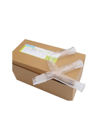 Borosil Cam Adaptör 3 boyunlu - 2 Paralel Boyun ve 45° açılı Boyun - 24/29 - 29/32