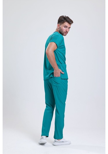 Likralı Üniforma Unisex Cerrahi Yeşil