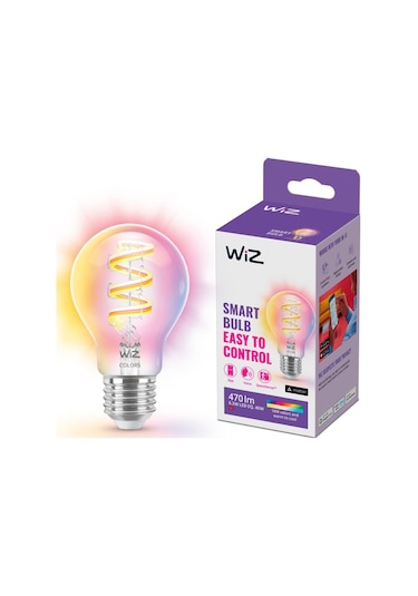 Wiz Rgb Filament Şeffaf 40w A60 E27 Akıllı Ampul Renkli