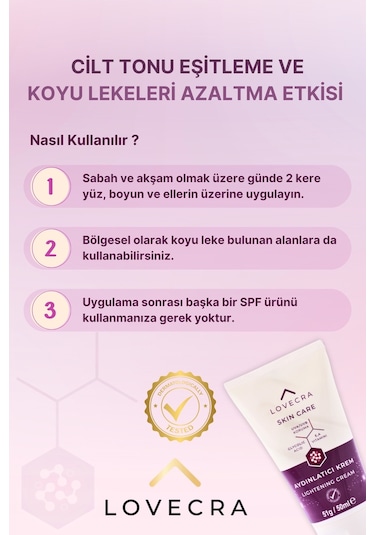 Aydınlatıcı Krem Uva / Uvb Karşıtı Ton Eşitleyici E & A Vitamini Glycolic Asit 50ml