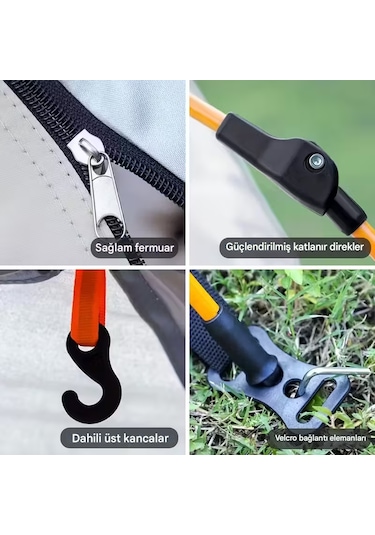 Çift Kişilik Kamp Çadırı Açık Bej