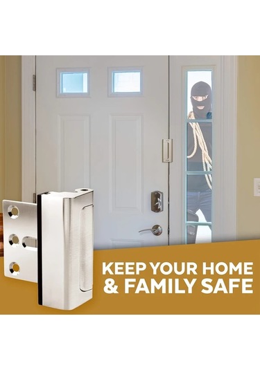 Willowhaven 2 Adet Ev Güvenlik Kapı Kilidi Kolay Kurulum Paslanmaz Siyah Kilit