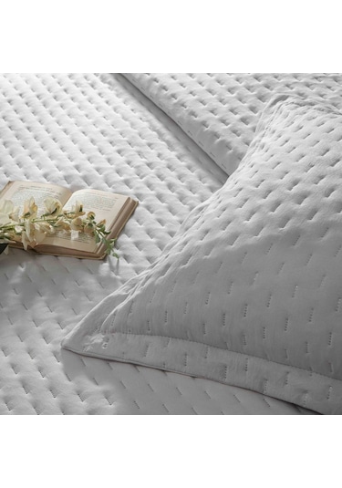 Linens Gardenia Çift Kişilik Yatak Örtüsü Seti Taş