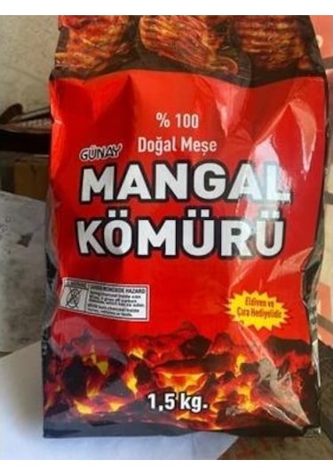 Günay Mangal Kömürü 1.5kg Çıra + Eldiven Hediyeli