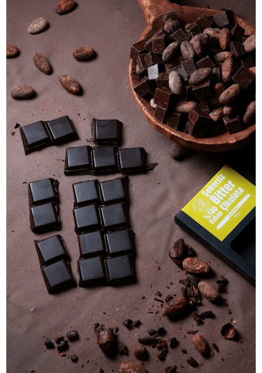 Aroha %100 Kakao Şekersiz Bitter Çikolata 80 G