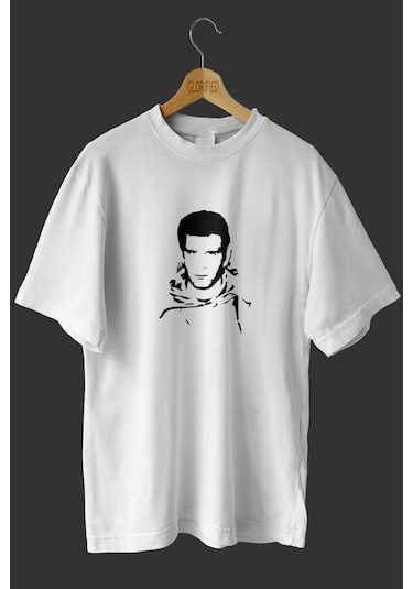 Adrift -wed Deniz Gezmiş 2 Tasarım Baskılı Oversize T Shirt Beyaz