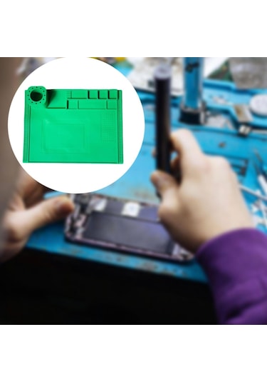 Suntek Silikon Lehimleme Matı Telefon Kaynak İstasyonu Yeşil