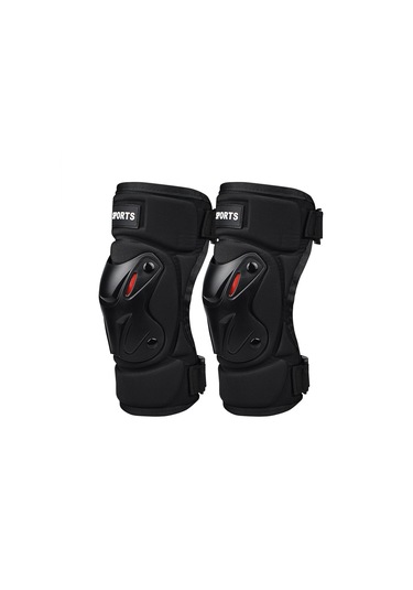 Motosiklet Motokros Sürme Dişli Off-Road Koruyucu Diz Pedleri Siyah 1 Çift