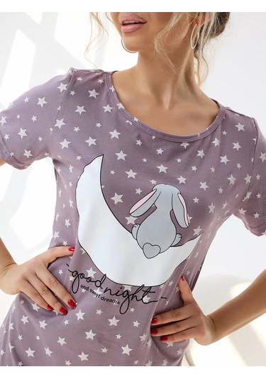 Rusteks Mg Pamuklu Geceleri Gömlek 214664775 Pembe Kum