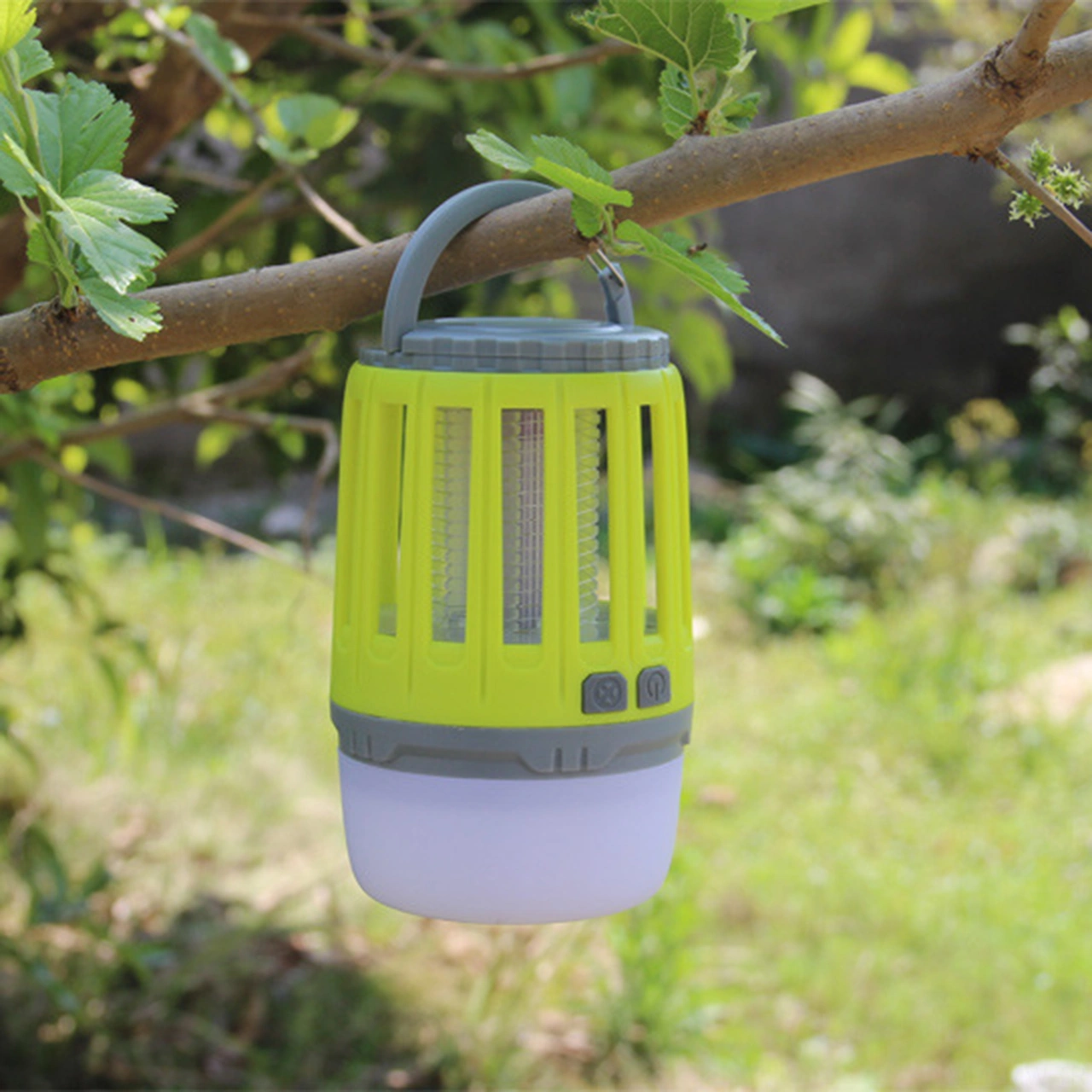 Moveevo Usb Şarjlı Ipx4 Su Geçirmez Led Kamp Işığı + Elektrik Şoku İç/ Dış Mekan Kovucu, Sarı 18650 1200mah Pil