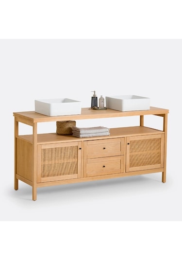 Altea Rattan Detaylı Çok Amaçlı Büfe, Konsol Ahşap