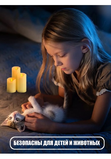 Amıkon Led Mum Seti 5 Parça 189201310 Sütlü