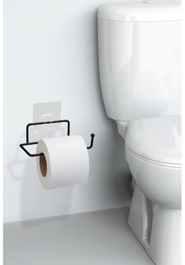 Okyanus Home Siyah Yapışkanlı Eko Magic Fix Sihirli Yapışkan Wc Kağıtlık