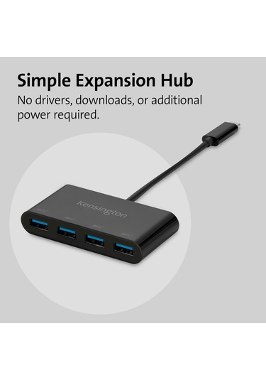 Kensington Ch1200 Usb-c 10gbps 4-port Hub, 4 Usb 3.0 Ile Usb Tipi