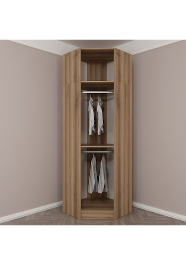 Minar Kale 1 Kapaklı Köşe Dolap + Yüklük Dore 235cm