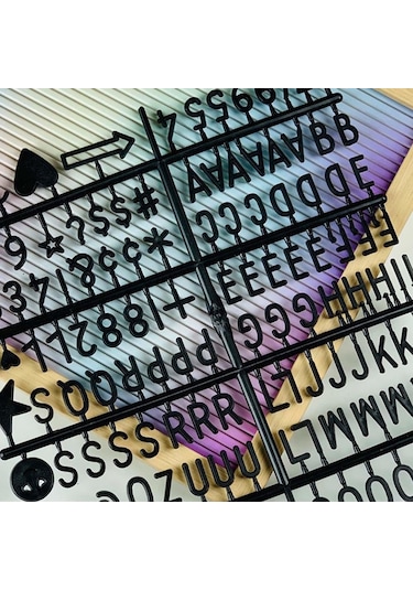 Siyah Harf Seti, 121 Harf Karakterli Yazı Panosu İçin