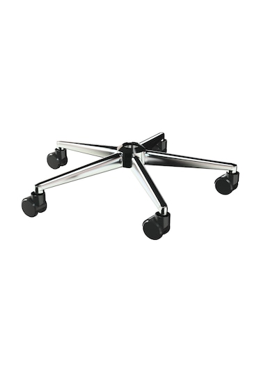 Yıldız Ayak Konik Krom Tekerlekli Döner Sandalye Ayağı Oyuncu Koltuğu Ayağı