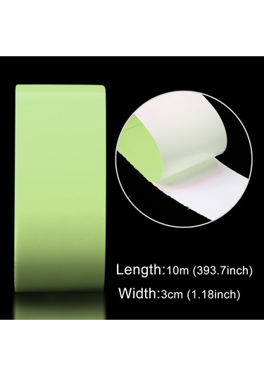 Sones Işıklı Bant Yeşil Karanlıkta Parlayan Duvar Stickerı Işıklı Fotolüminesan Bant Sahne Ev Dekorasyonu, Boyut: 3cm X 10m Yeşil Işık