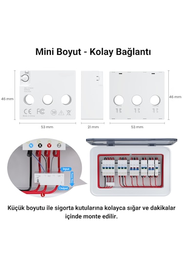 Wifi Akıllı Enerji Ölçer - 3 Faz Tuya, Smart Life Uyumlu