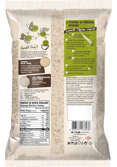 Yayla Esmerim Baldo Pirinç 1 KG