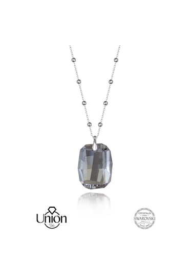 Union Swarovski Crystal Kadın Baget Kesim Gümüş Kolye