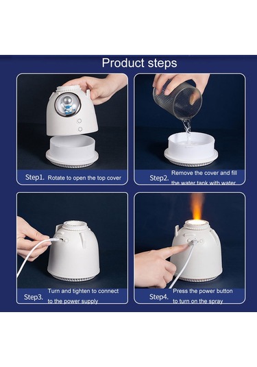 Enjoyplus Sx-e338 Usb Mini Dönüş Kabin Nemlendirici Masaüstü Hava Nemlendirici Gece Lambası Pembe