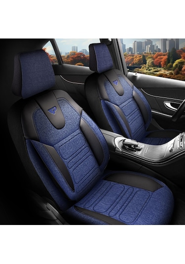 Panda Atlanta Serisi Keten Kumaş Oto Koltuk Kılıfı   - Tam Set