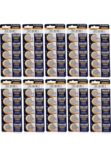 Maxell CR2032 3 V Lityum Düğme Pil 5 x 10'lu
