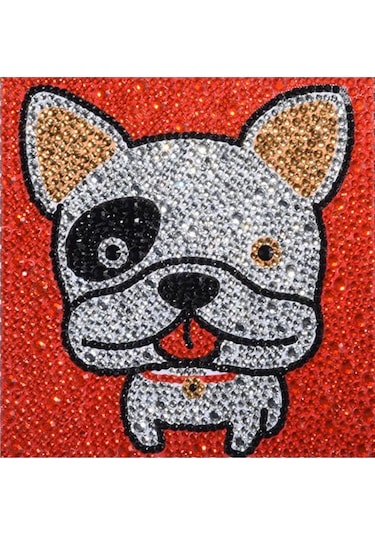 Fortunelane Küçükler İçin 15x15cm Bulldog Pano: Dıy El Sanatı, Çerçeve Yok