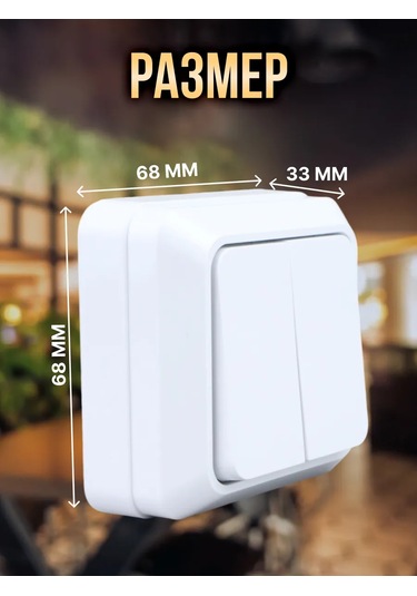 General Lighting Systems Açık Yüzeyli Çift Düğmeli Beyaz Işık Anahtarı 316970726