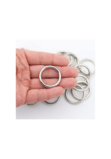 Metal Halka 12'numara Yuvarlak Paslanmaz Kaplamalı 10 Adet